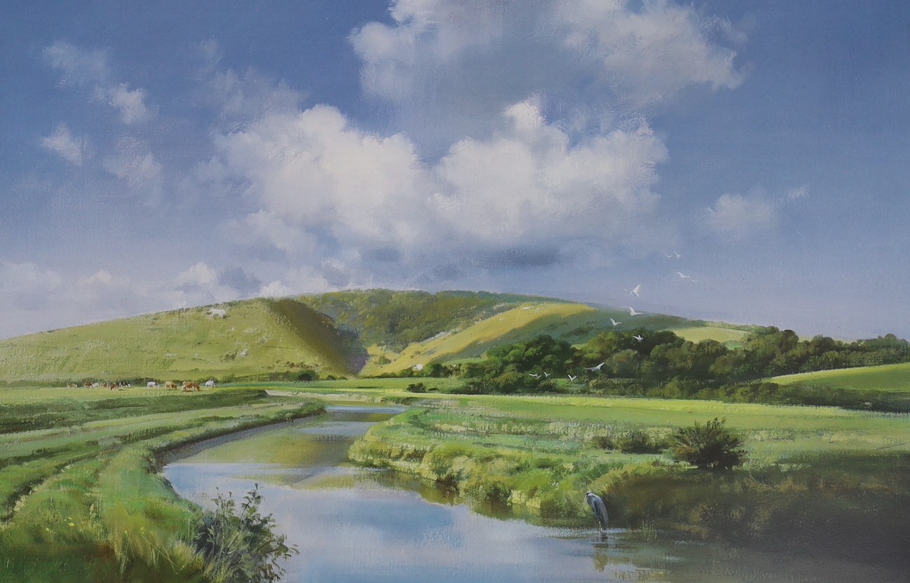Frank Wooton, three limited edition prints; ‘Steady There, Them’s Spitfires’, 183/630, signed in pencil, 44 x 53cm, ‘Down on the Farm’, 839/1000, signed in pencil, 58 x 74cm, and ‘Under the Downs’, 22/850, signed in penc